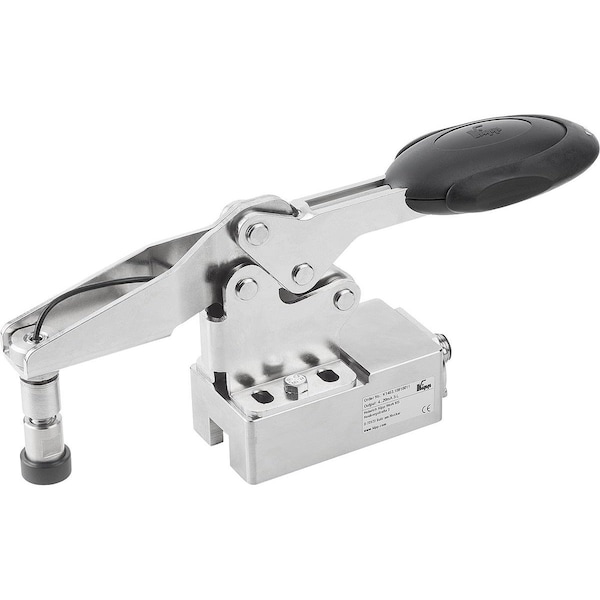 Toggle Clamp Horizontal W.Safety Interl.A.Force Se D=M06, F4=1200, C1=Max.16, 4, Stainless Steel,